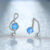 Music Note Opal Asymmetric Earrings