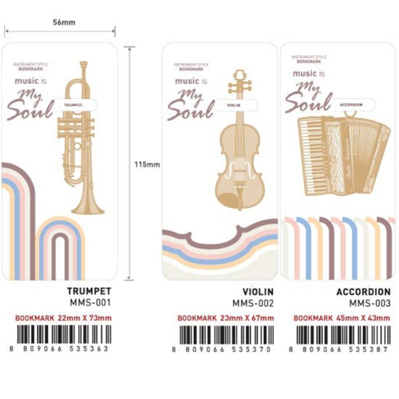 Golden Metal Music Bookmark