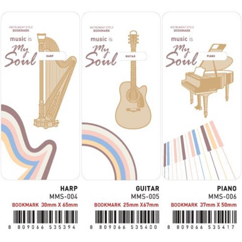 Golden Metal Music Bookmark