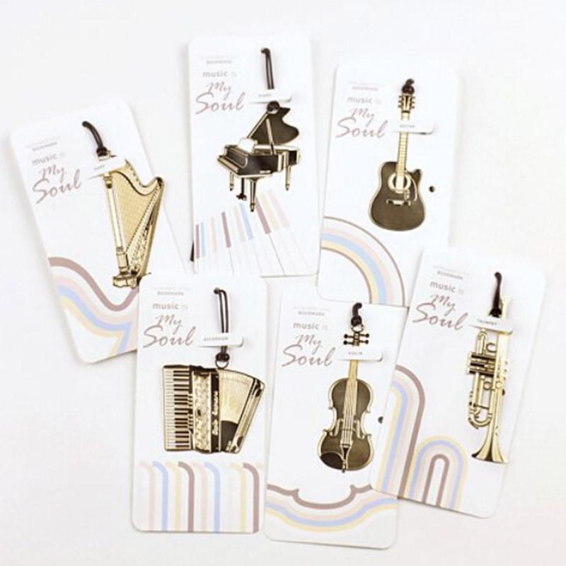 Golden Metal Music Bookmark