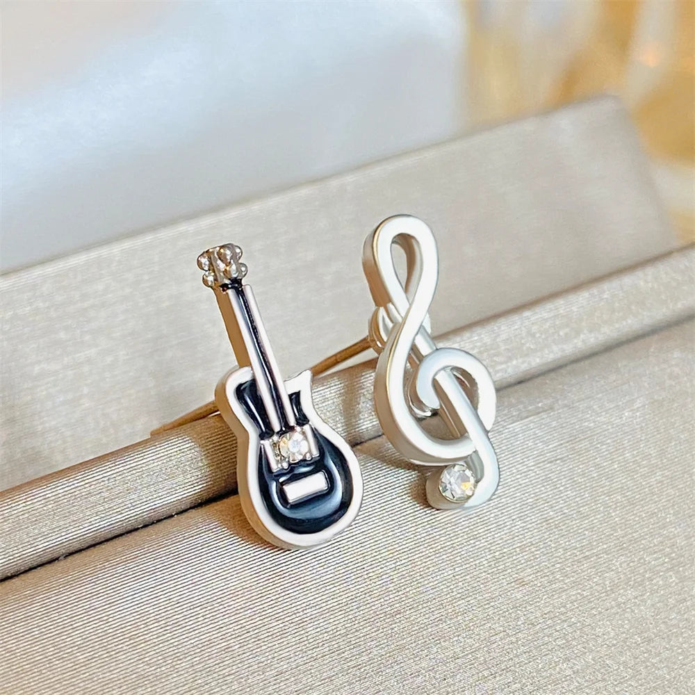Guitar & Music Treble Clef Earrings