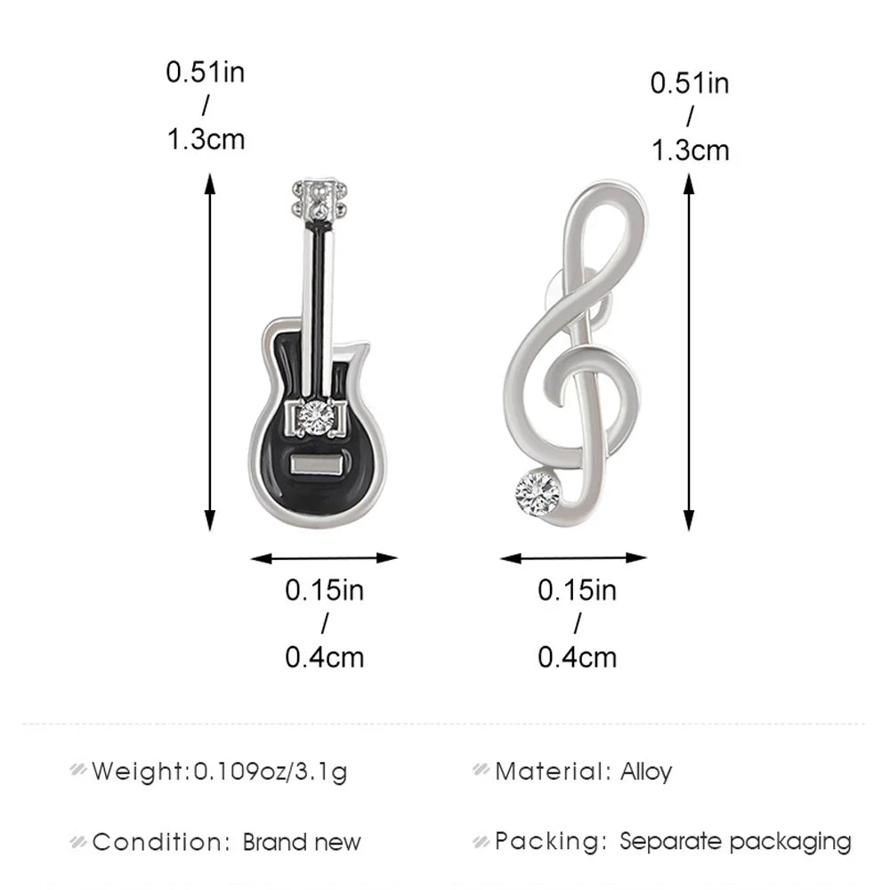 Guitar & Music Treble Clef Earrings
