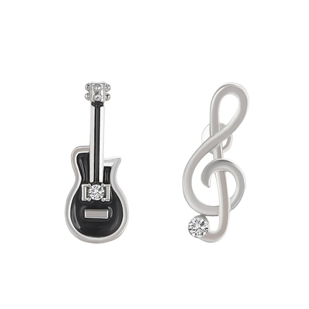 Guitar & Music Treble Clef Earrings