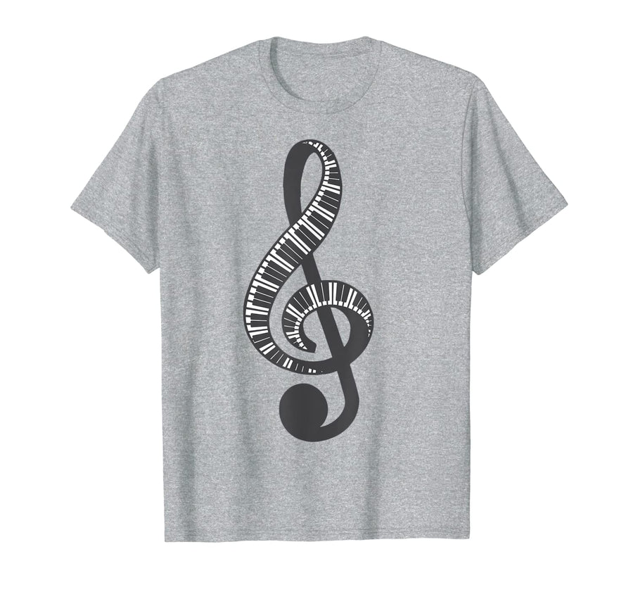 Piano Keyboard Treble Clef T-shirt