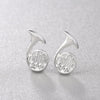 French Horn Shaped Stud Earrings