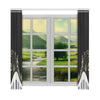Piano Keys And Music Notes Window Curtain