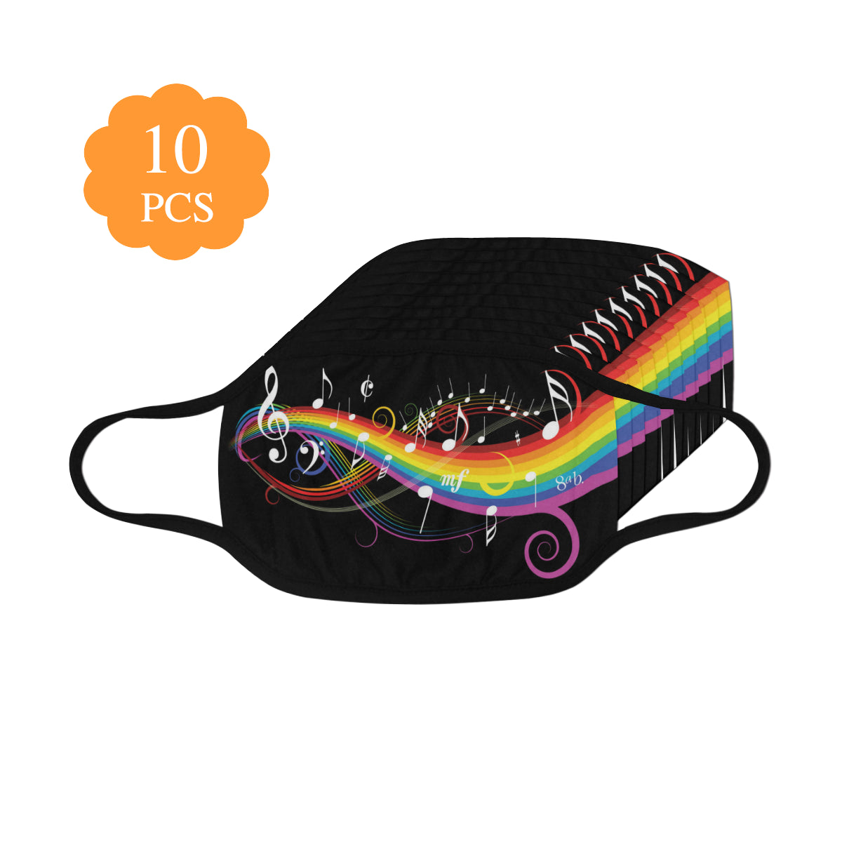 Music Notes Rainbow Mask