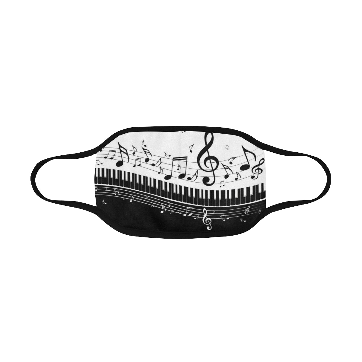 Piano Keys and Music Notes Mask