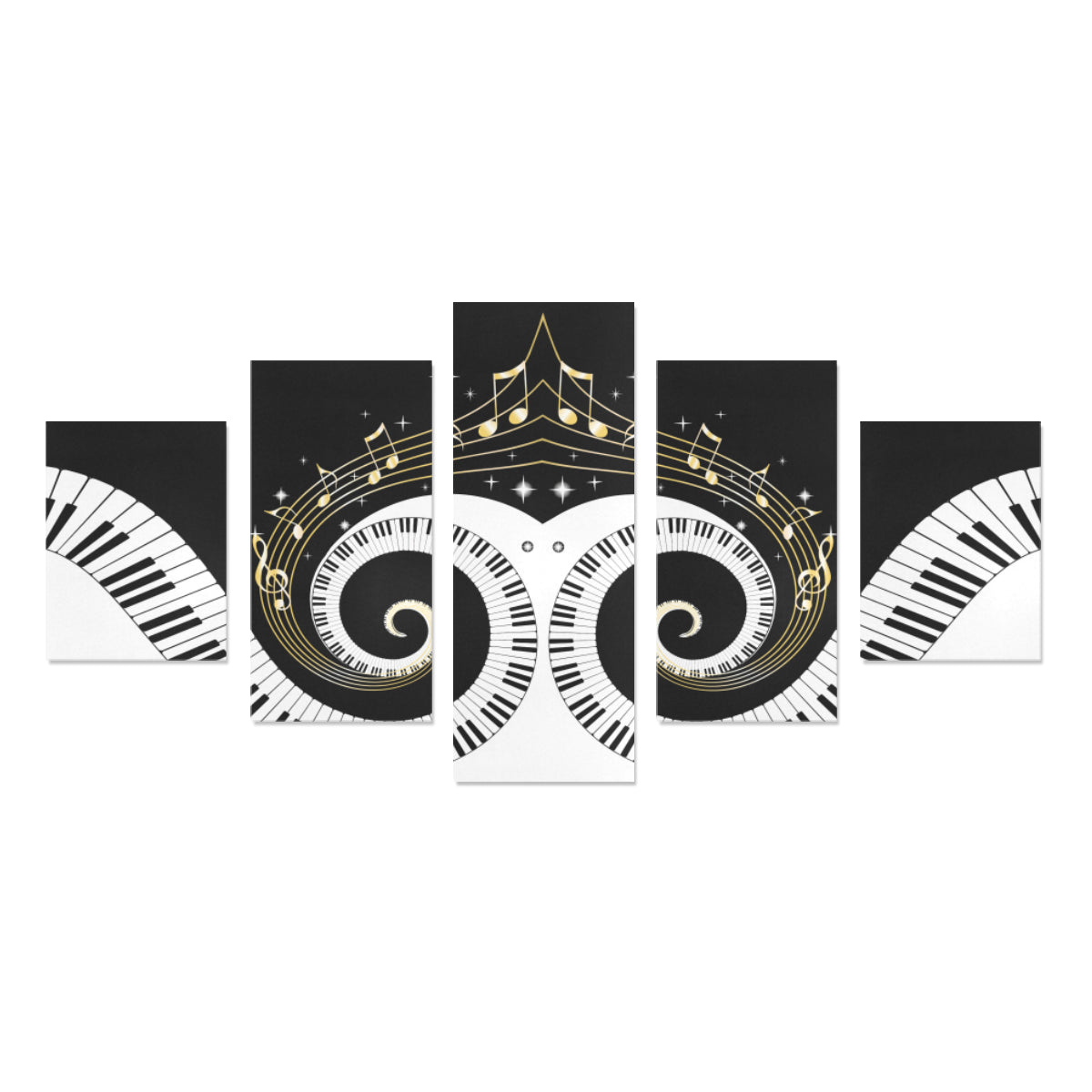 Piano Keys Art Musical Notes Canvas Wall Art