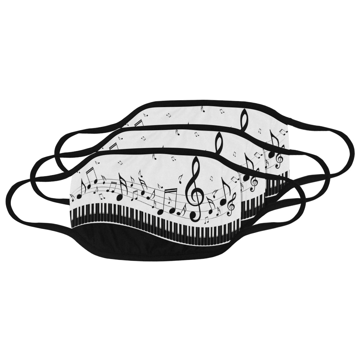 Piano Keys With Musical Notes Mask