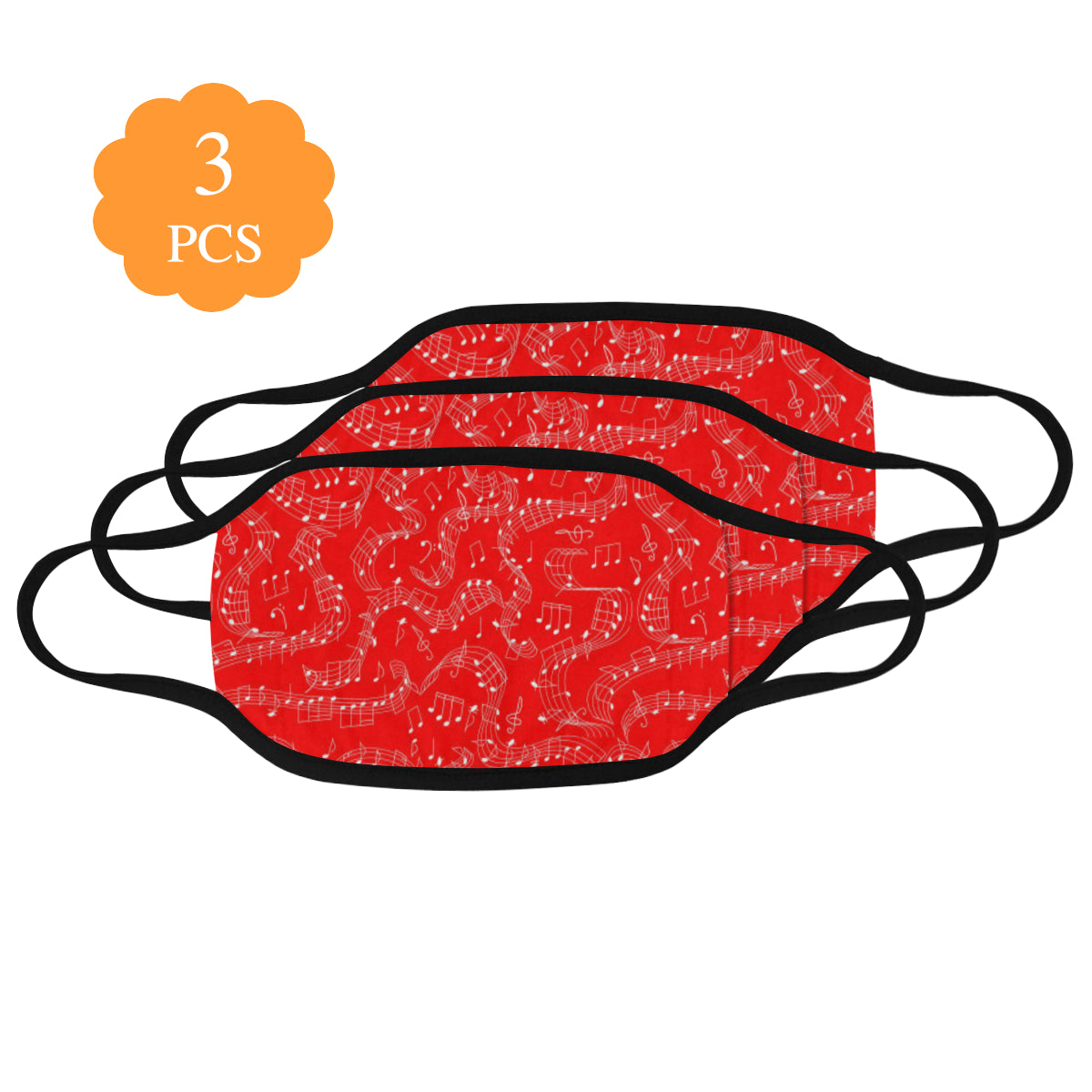 Musical Notes Red Mask