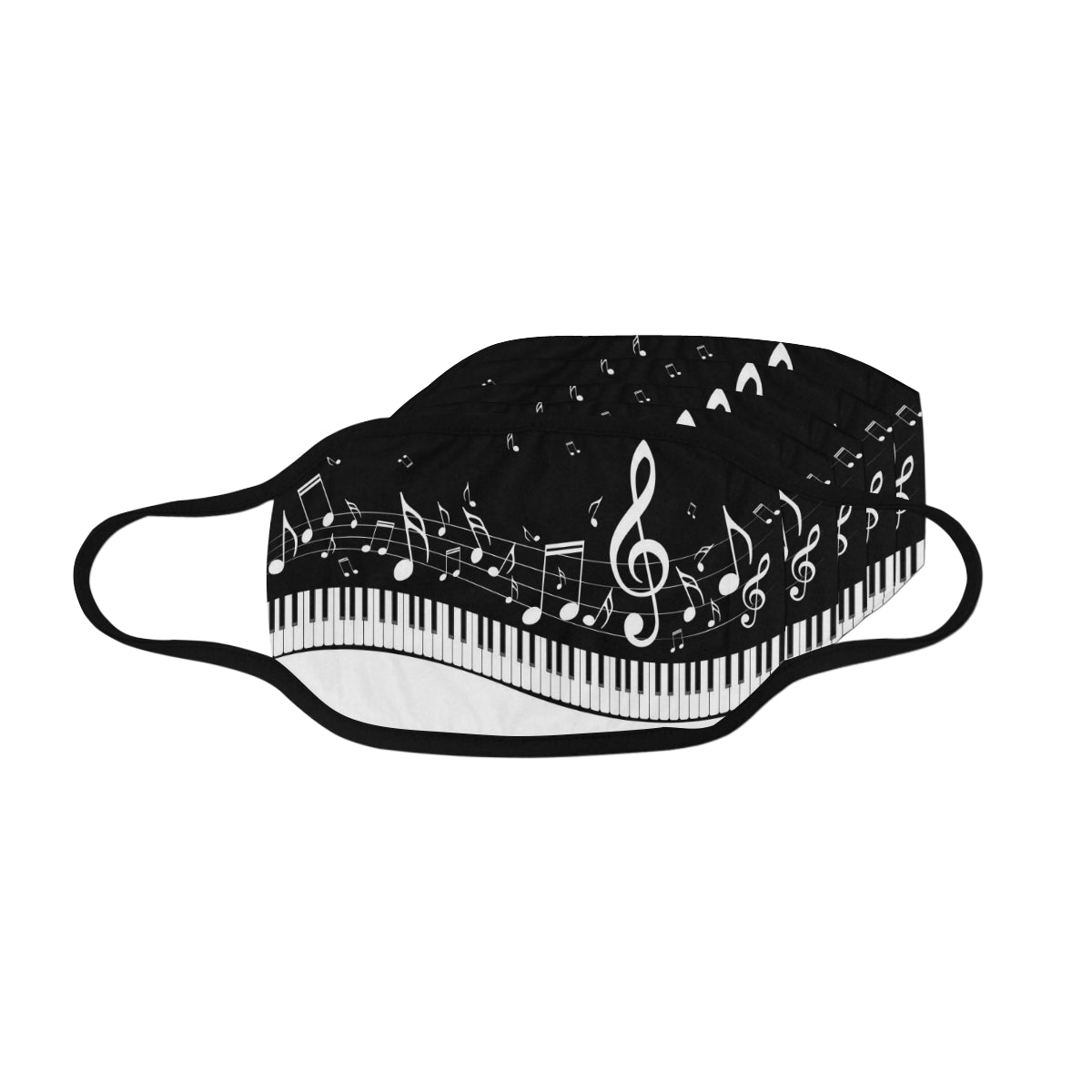 Piano With Musical Notes Mask
