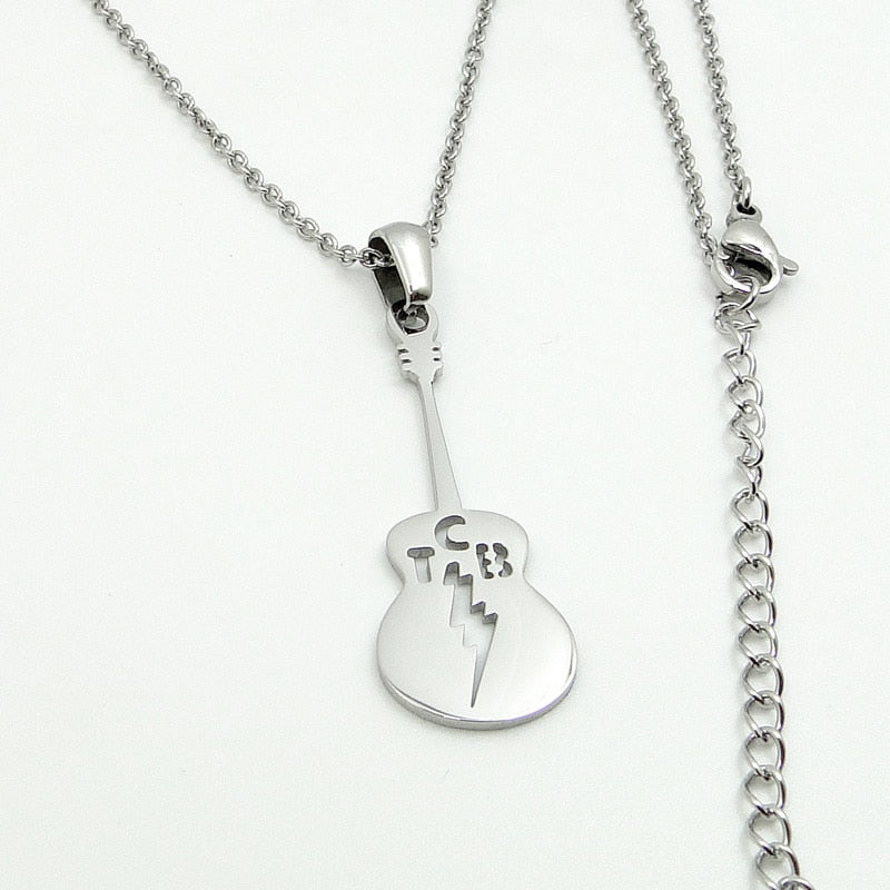 Lightning Guitar Pendant Necklace
