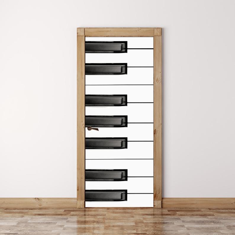 Piano Keys Door Sticker - 77x200cm - { shop_name }} - Review