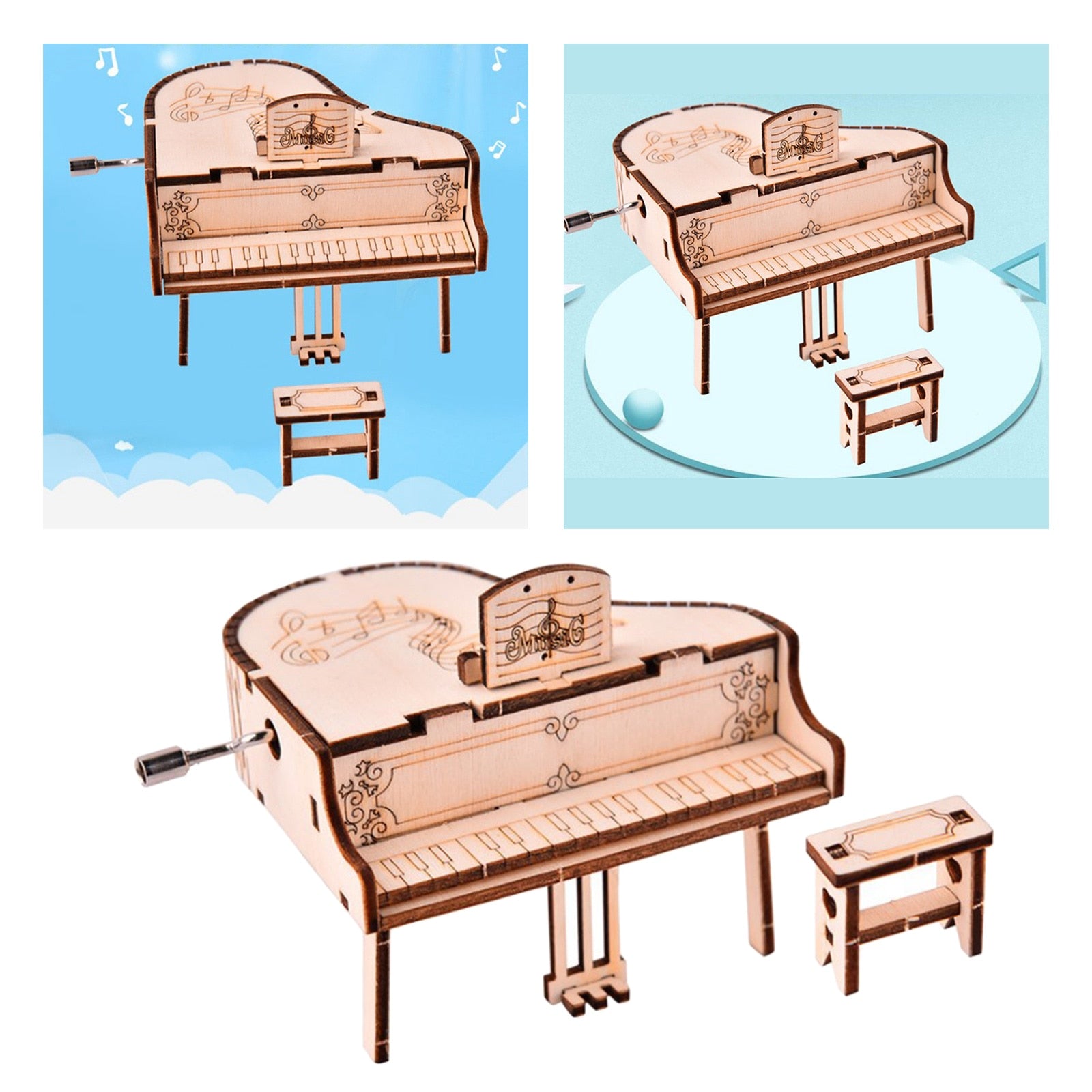 DIY Piano 3D Wooden Puzzle