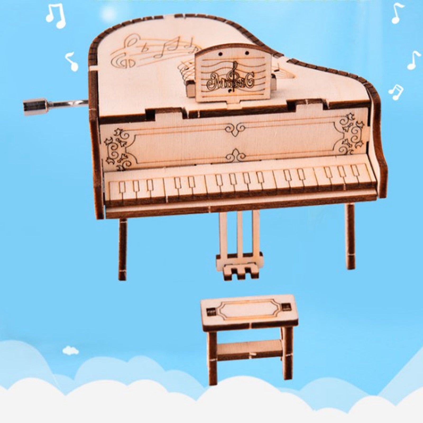 DIY Piano 3D Wooden Puzzle