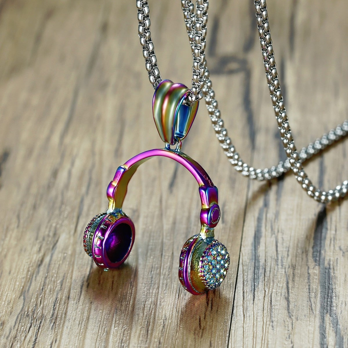 Music Headphone Pendant Necklace