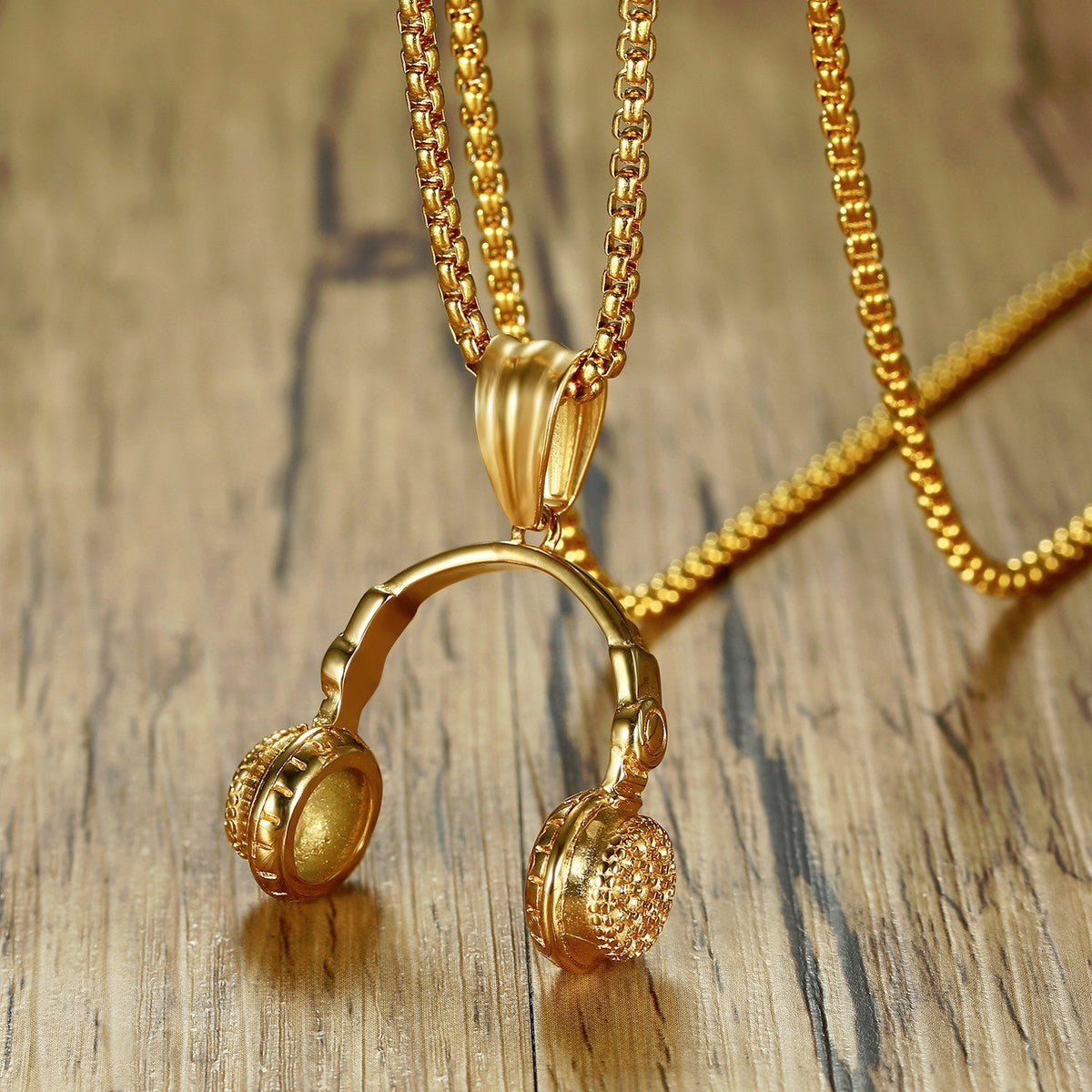 Music Headphone Pendant Necklace