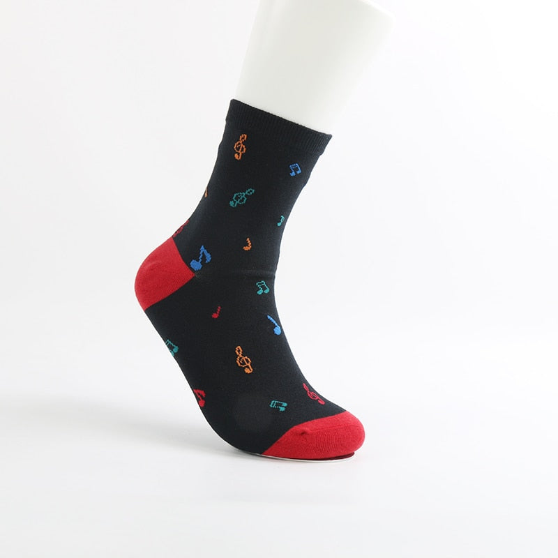 3 pairs/set Colorful Music Notes Men's Socks - { shop_name }} - Review