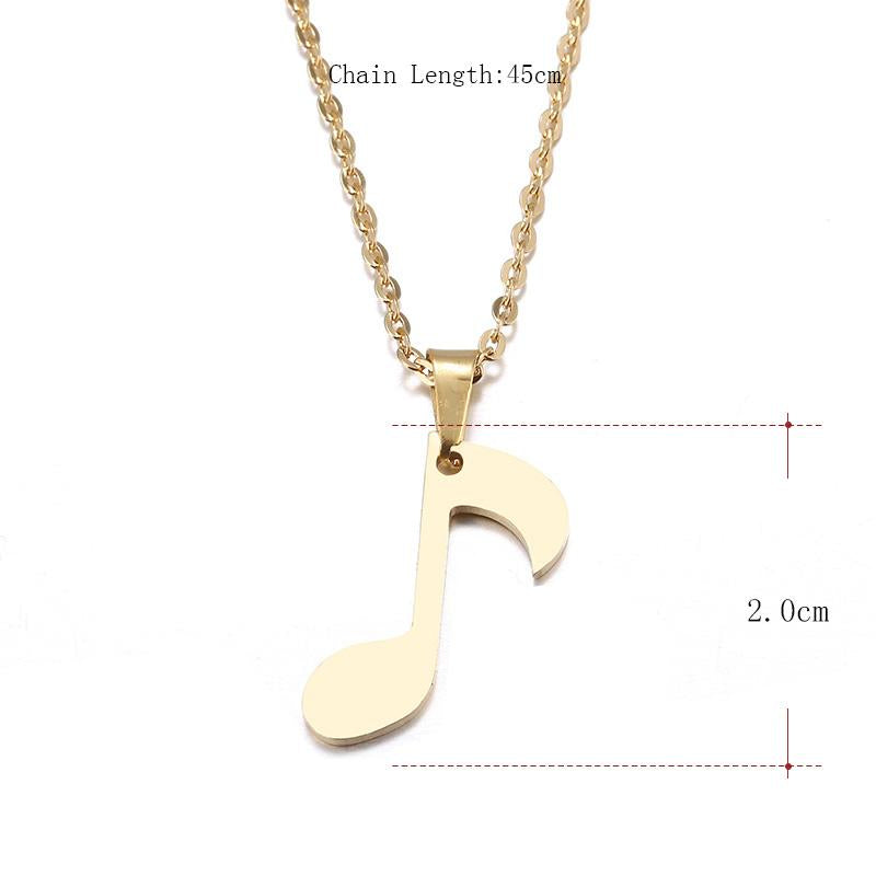 Gold/Silver Music Note Necklace