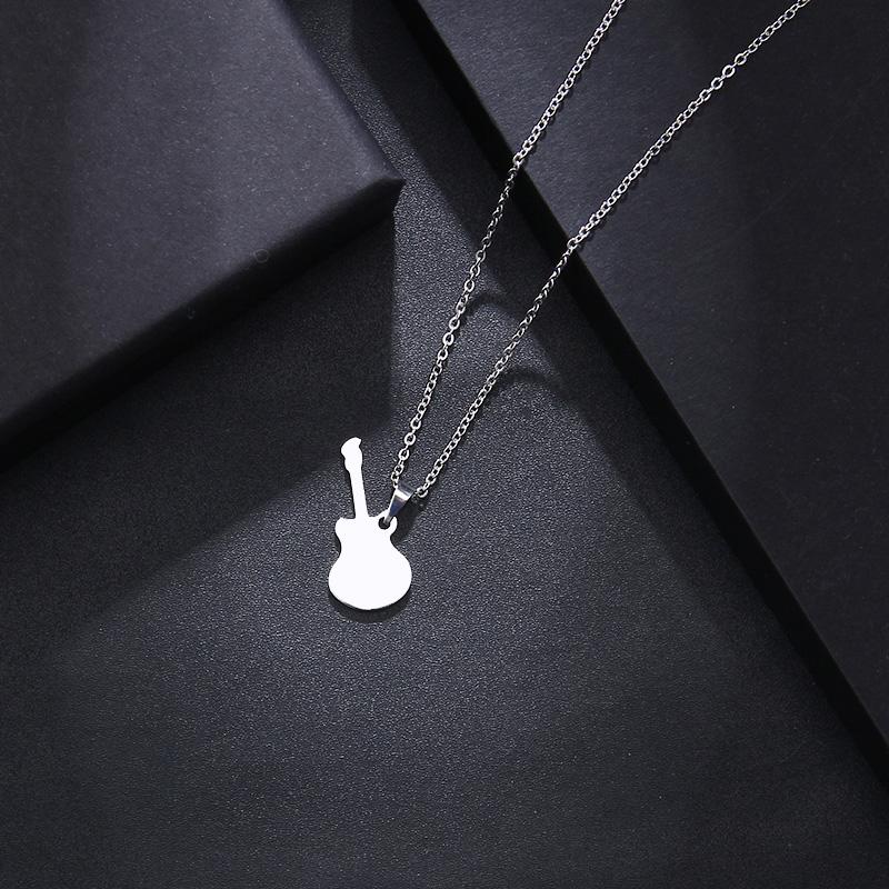 Tiny Plated Guitar Necklace