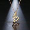 Free - Heart Of Treble & Bass Clefs Necklace