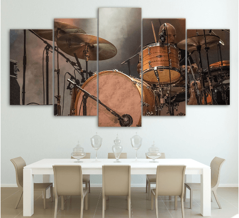 5 pieces Vintage Drum Set Canvas Art - { shop_name }} - Review