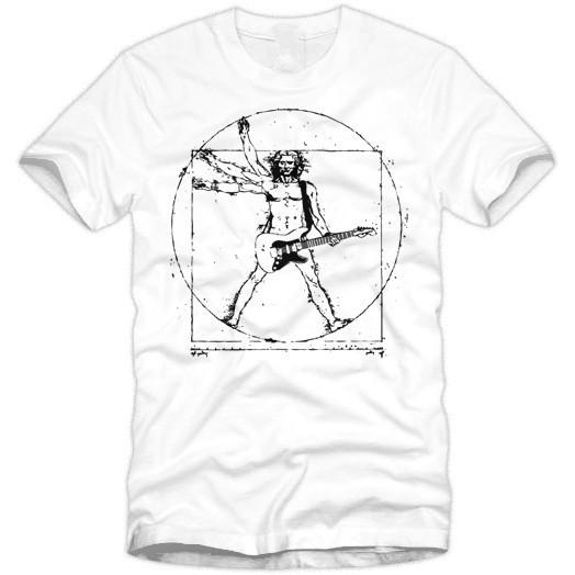 Da Vinci Rock Music Guitar Shirt - Artistic Pod