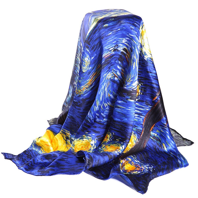 Van Gogh Oil Painting Silk Scarf