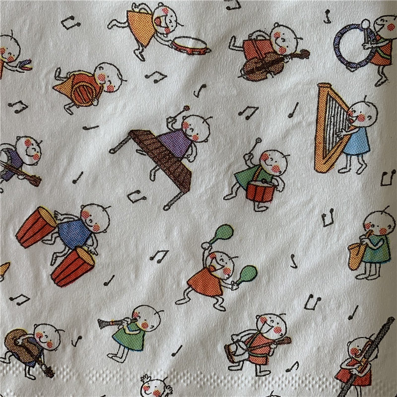 20pcs Cute Kids Musicians Napkins
