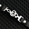 Musical Notes Genuine Leather Bracelet - { shop_name }} - Review