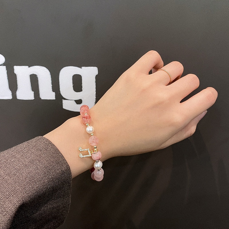 Music Notes Pearl Elastic Bracelet