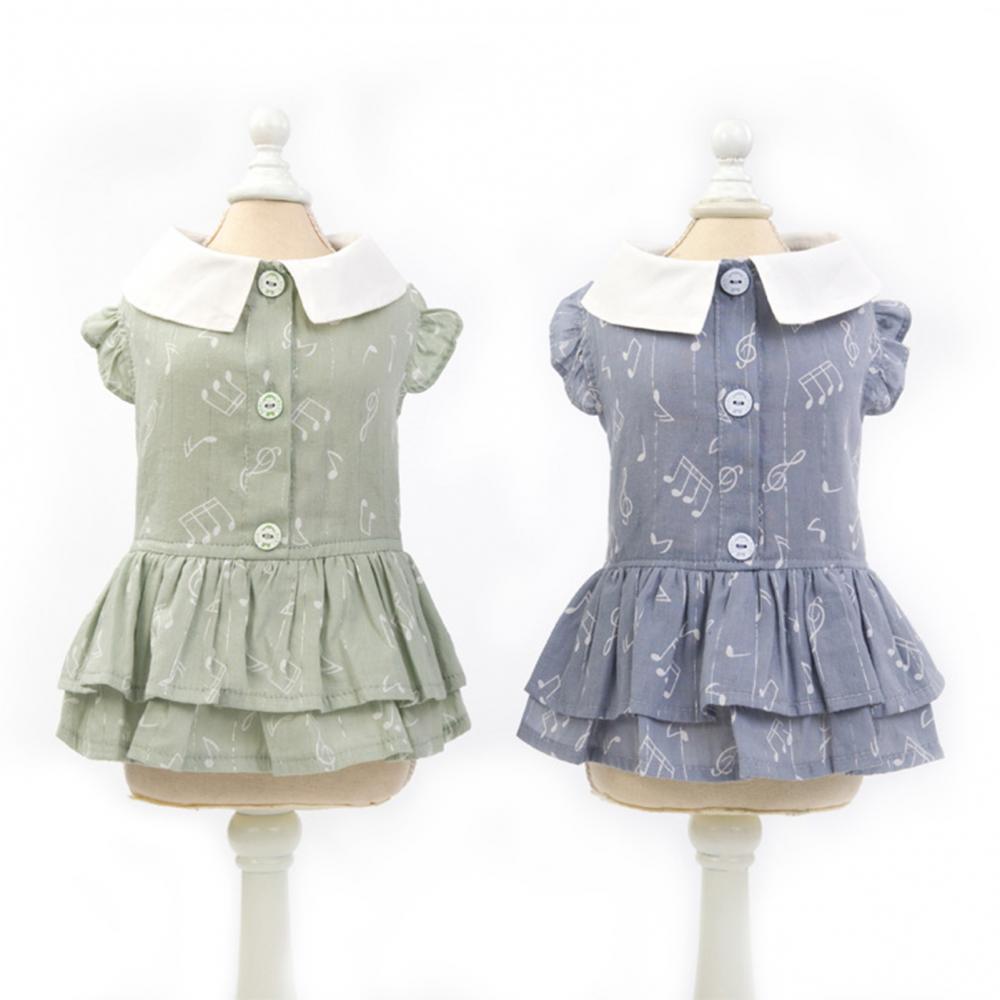 Music Notes Dog Dress