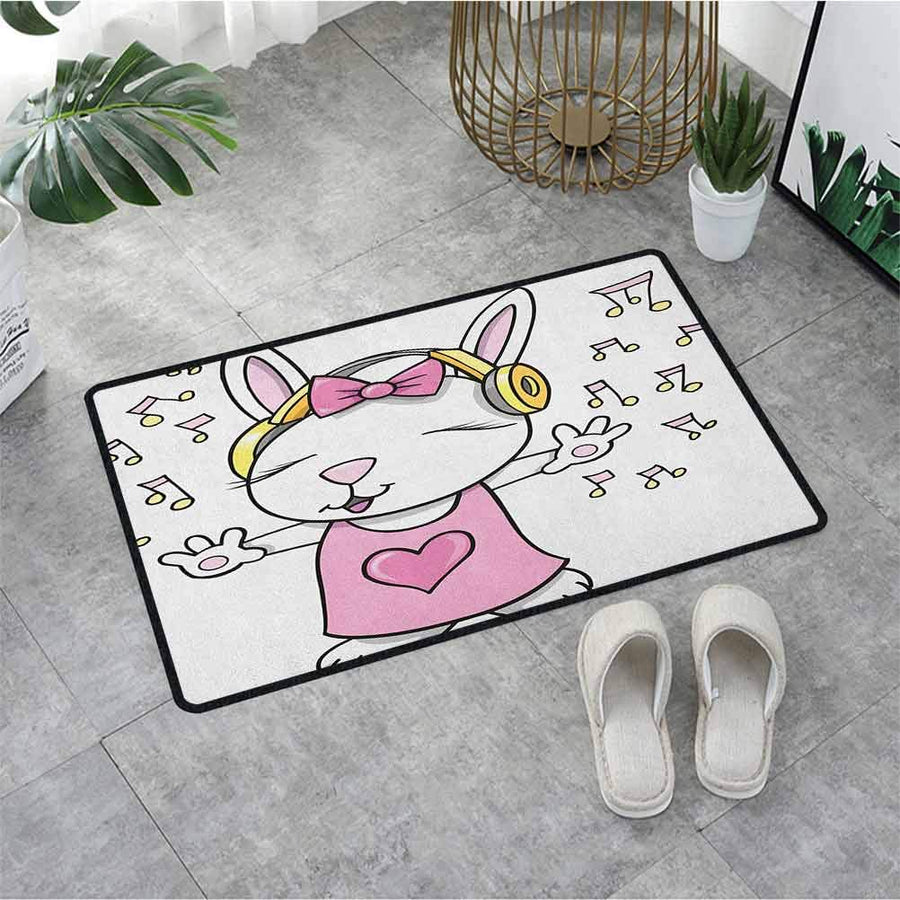 Rabbit Music Notes Doormat