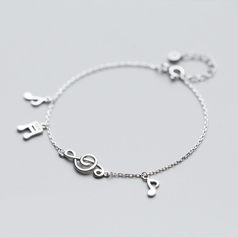 Sterling Silver Music Note Bracelet