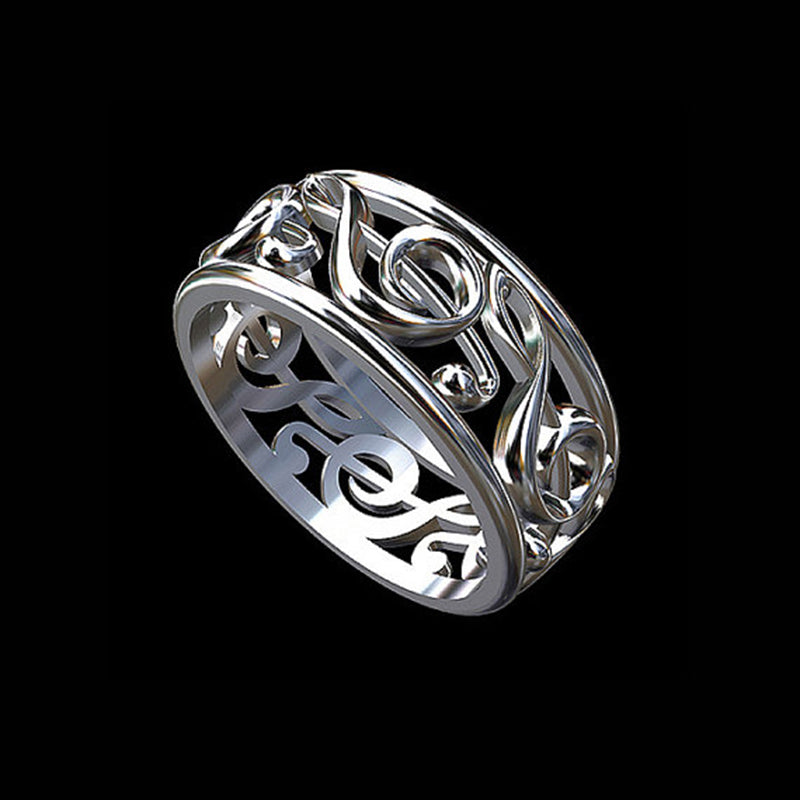Treble Clef Gold & Silver Ring