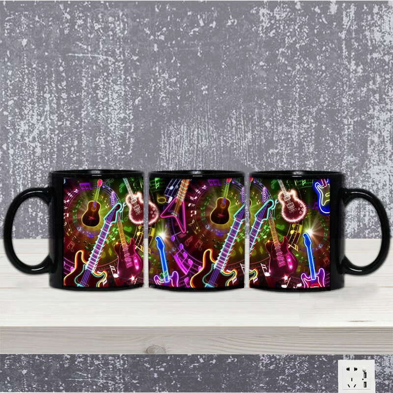 LED Guitar Coffee Mug