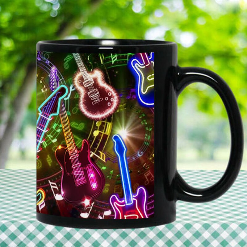 LED Guitar Coffee Mug