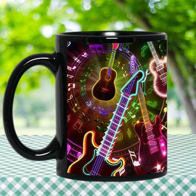 LED Guitar Coffee Mug