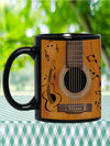 Black Guitar Coffee Mug