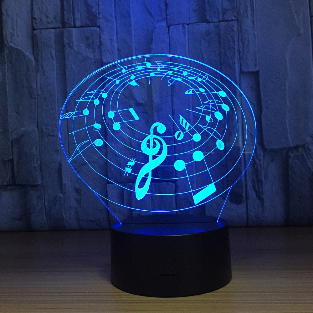 Novelty Music 3D Lamp
