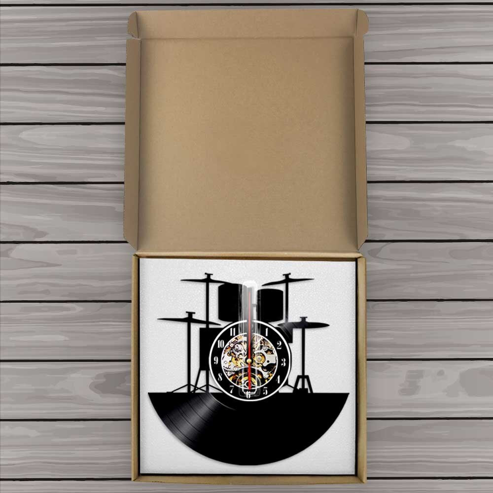 Drum Set Vinyl Wall Clock