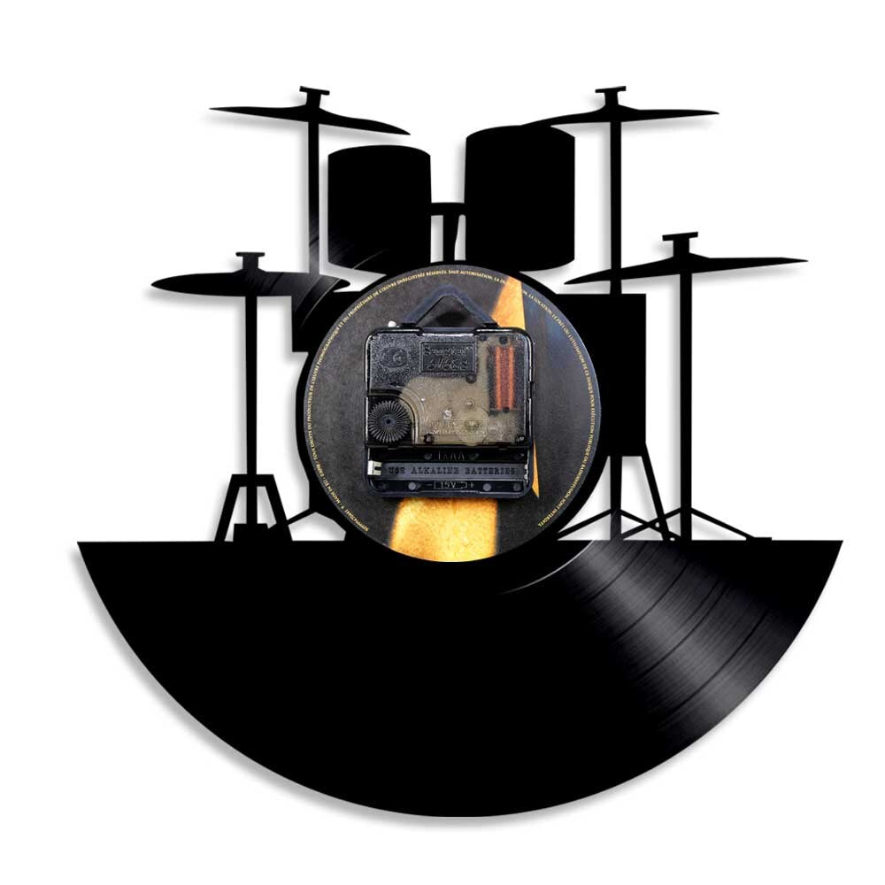 Drum Set Vinyl Wall Clock