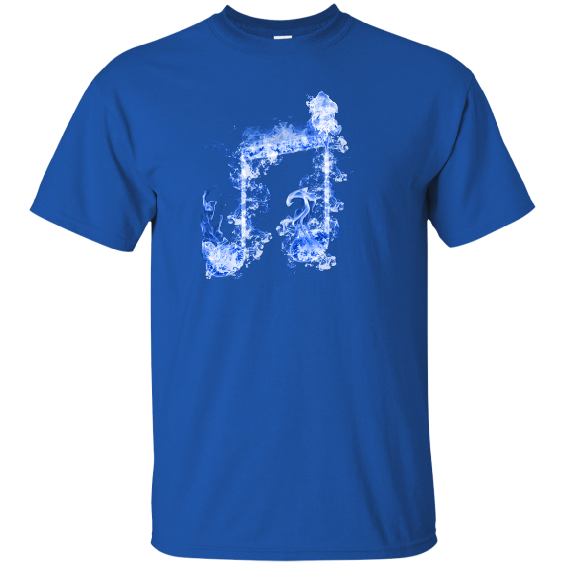 Blue Fire Two Eighth Note T-shirt - Artistic Pod Review