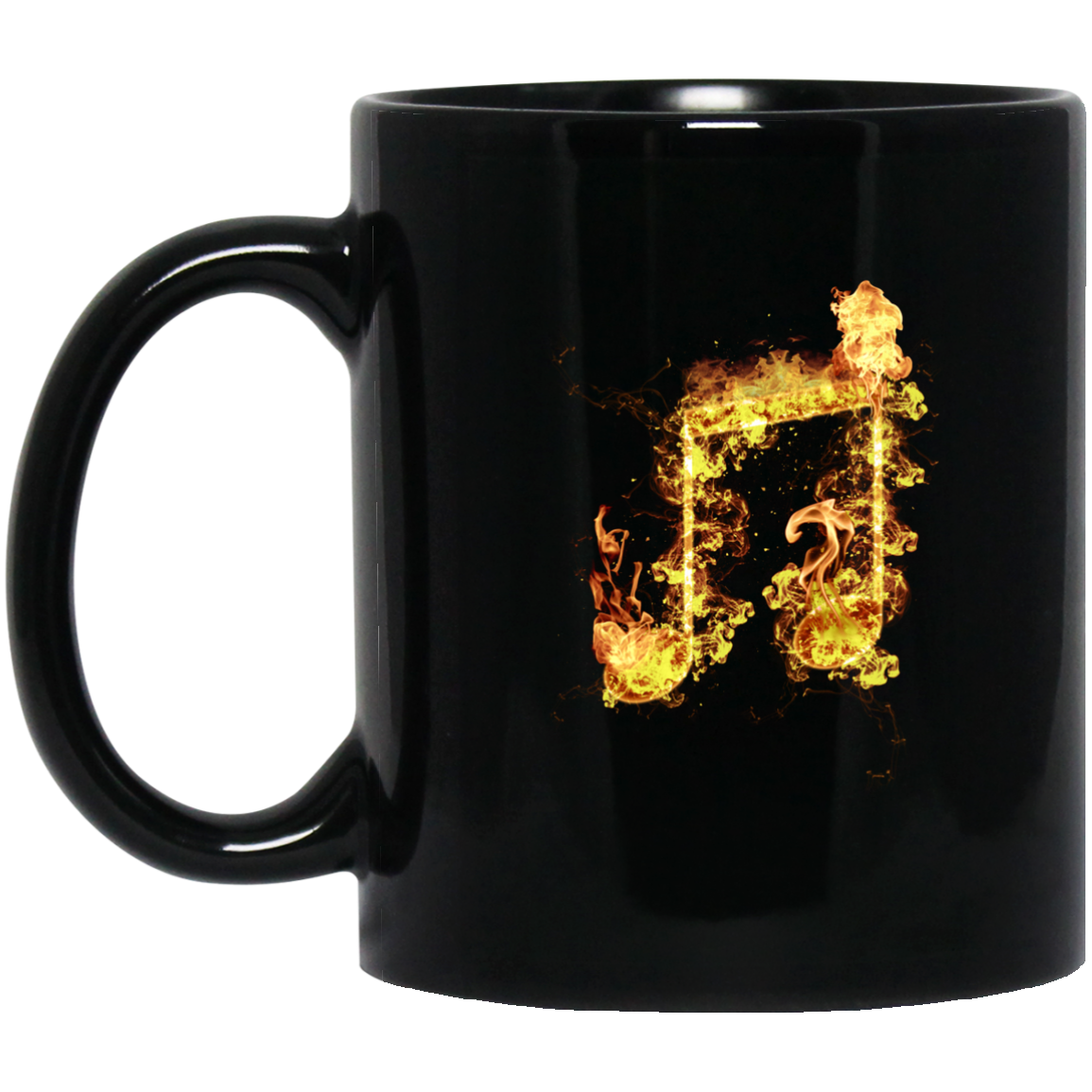 Fire Two Eighth Note Mug - BM11OZ 11 oz. Black Mug / Black / One Size - { shop_name }} - Review