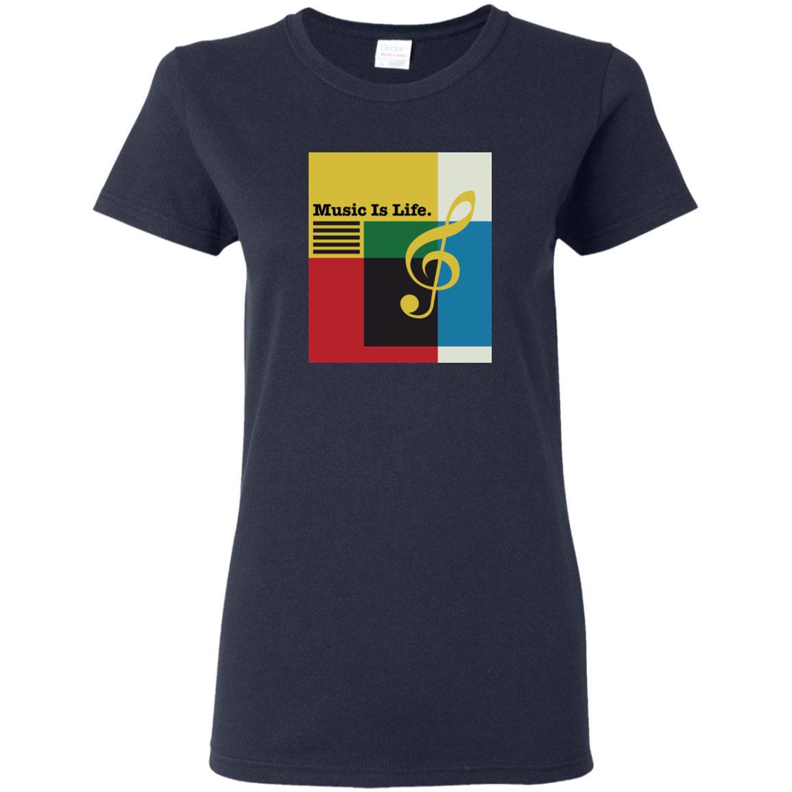 Music Is Life Color Cube T-shirt