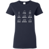 Musical Notes Food Code T-shirt - Women T-Shirt / Navy / S - { shop_name }} - Review