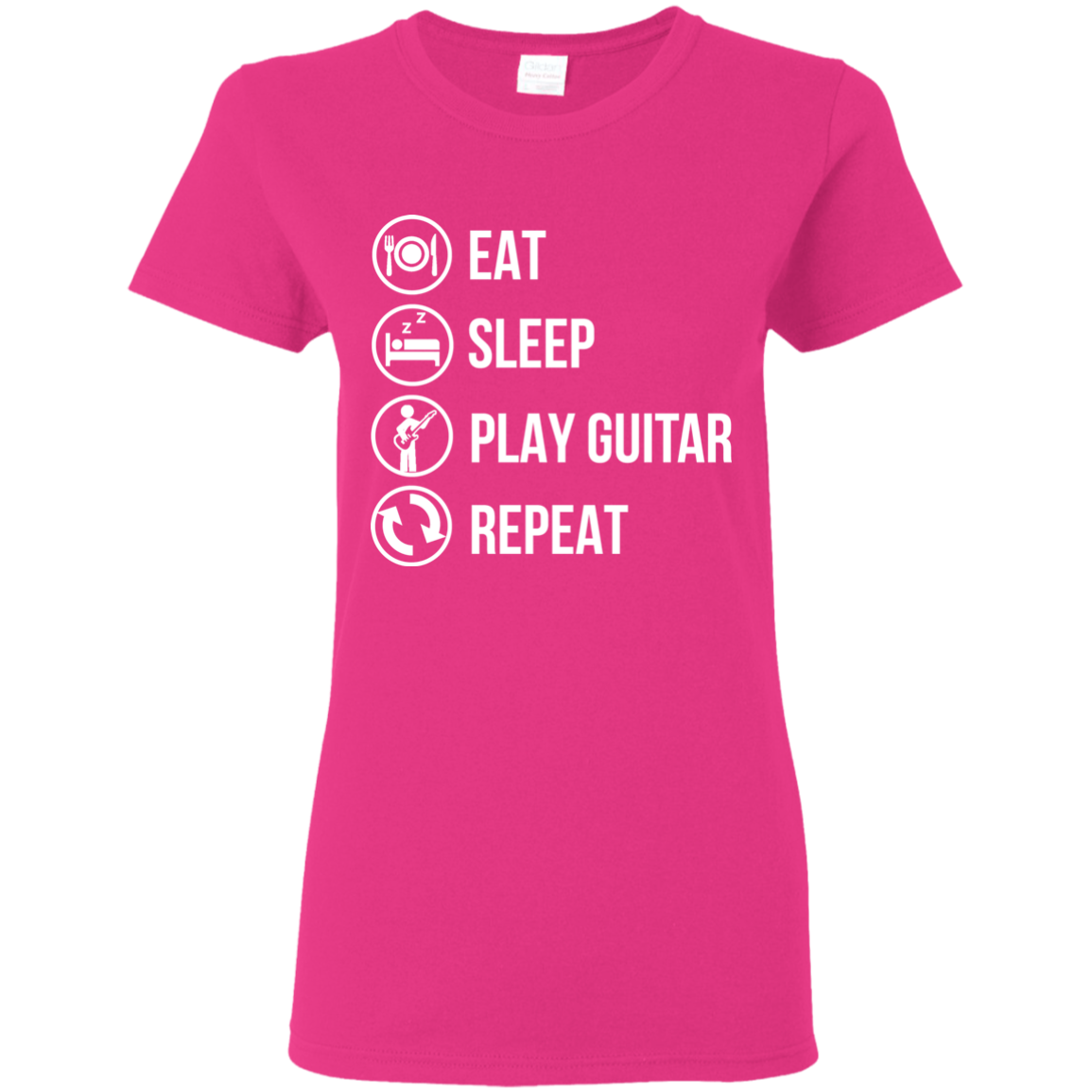 Eat Sleep Play Guitar Repeat T-shirt - Artistic Pod Review