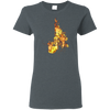 Fire Sixteenth Note T-shirt - Women / Dark Heather / Small - { shop_name }} - Review