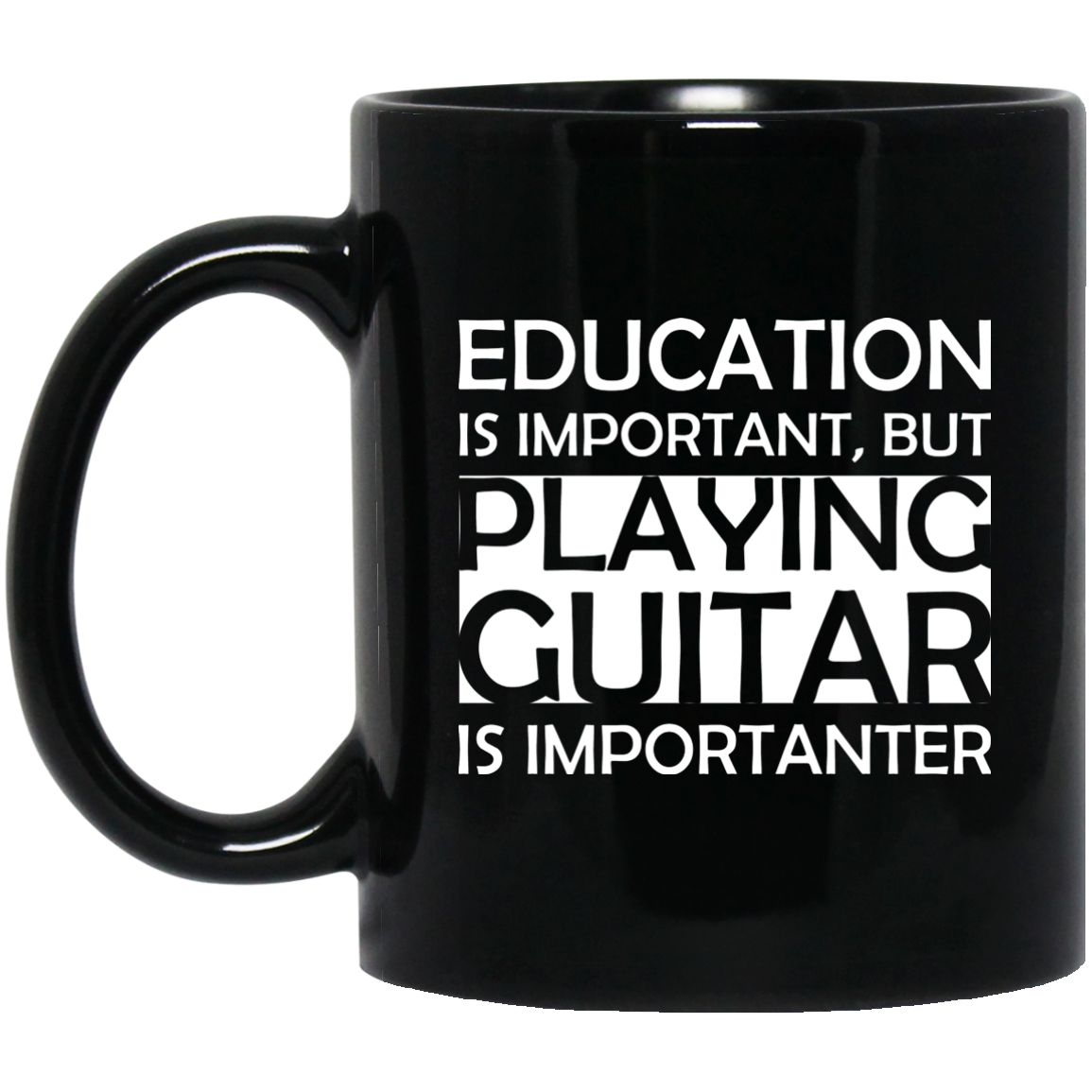 Education is important but playing guitar is more important Mug